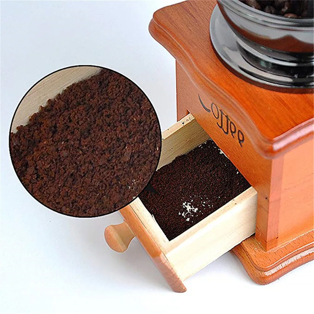 Твердая древесина ручная кофейная мельница маленькая мельница кофемолка молоток кофе Античный стиль Кофе Инструмент# YL10