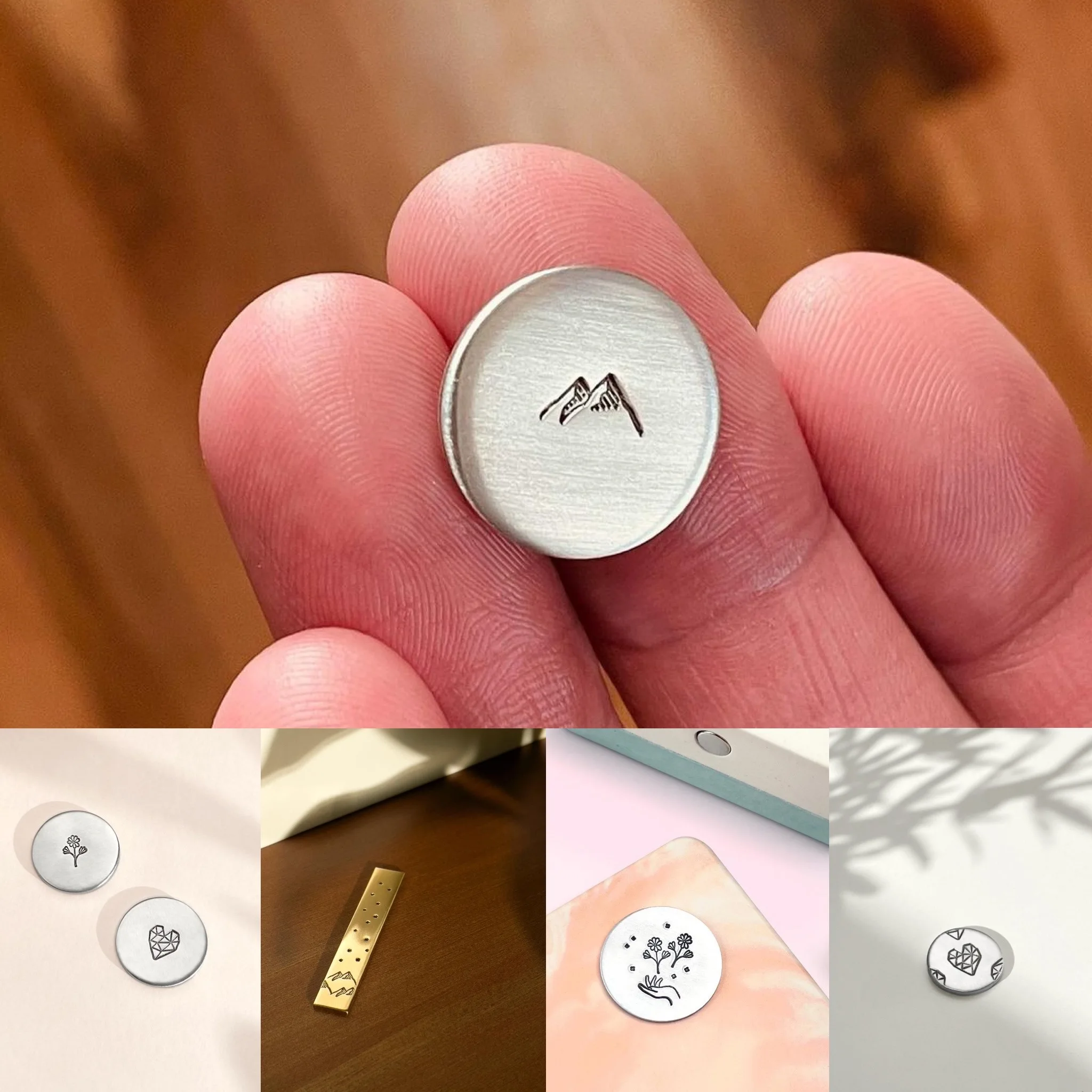 Metal Design Stamps，Flower and Tree Stamps，Metal Stamp