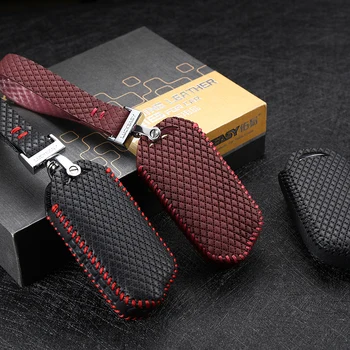 

Car key cover for kia stinger 2018 3 button Case Remote Keys Shell leather key Free shipping