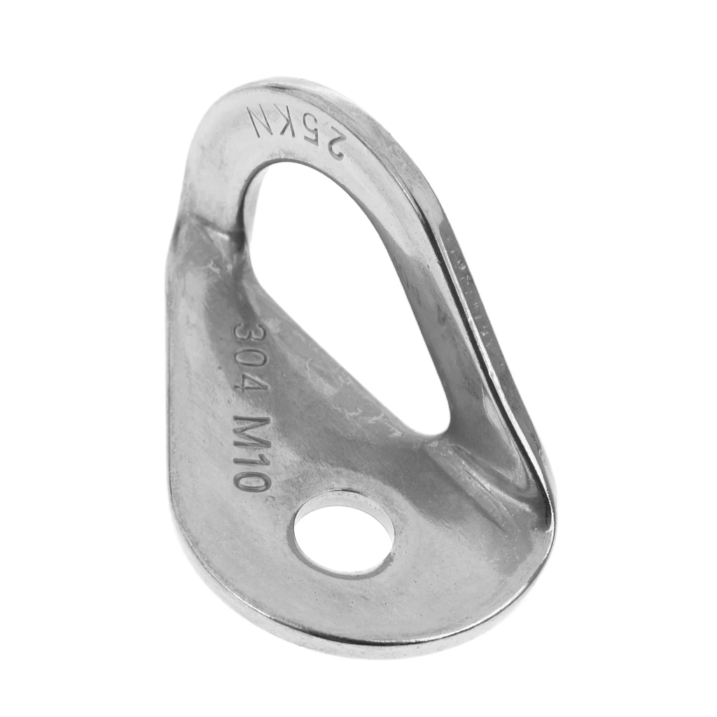 Outdoor Durable Stainless Steel 25KN 5620 LBS Anchor Plate Rock Climbing Bolt Hanger Climbing Camping & Hiking Accessories