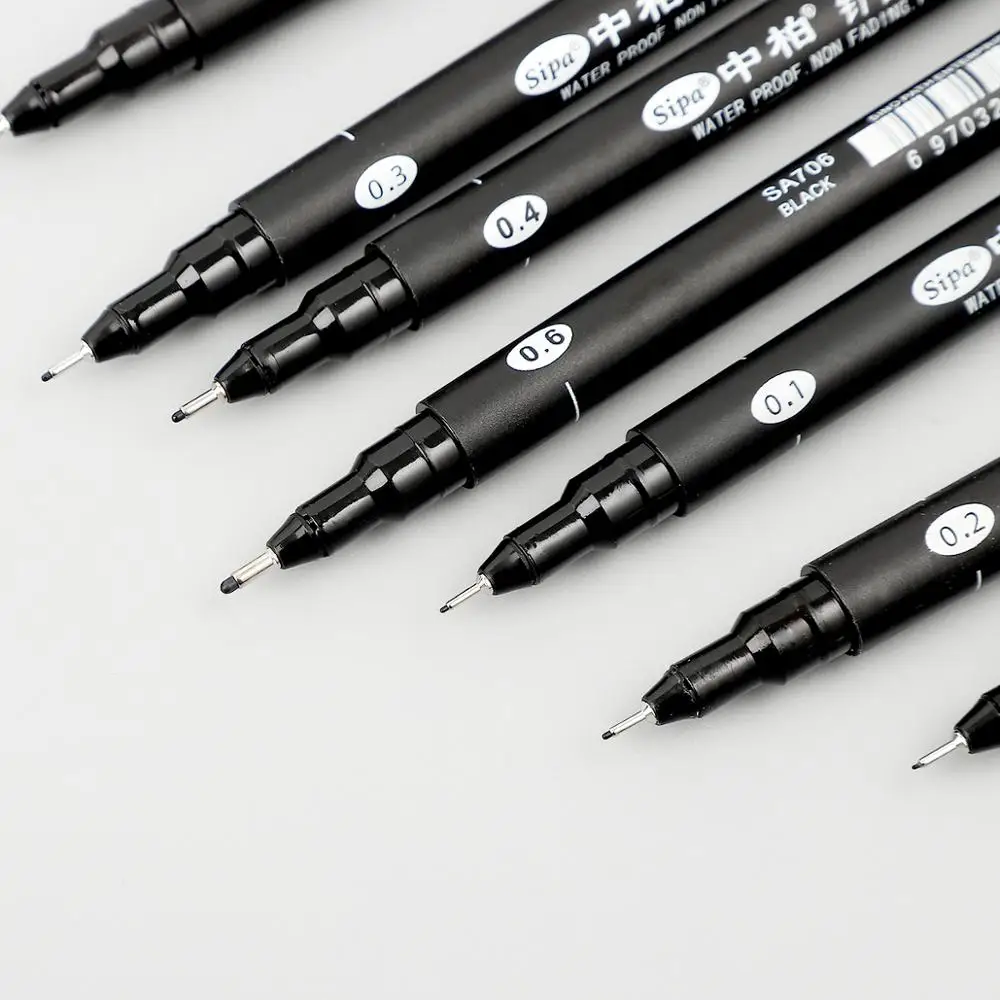JIANWU 8pcs or 10pcs/set Professional graphic pen marker pen Art Hand drawn pen bullet journal pen painting School supplies