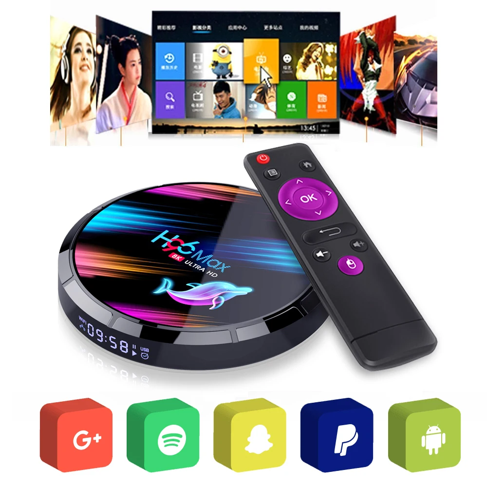 

H96 MAX X3 4K Smart TV Box Android 9.0 S905x3 Android TV BOX 4GB RAM 64GB ROM Media Player H96MAX Play Store Netflix Youtube