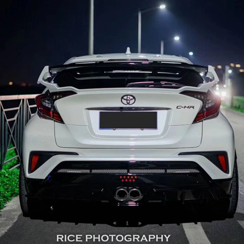 3M Adesivo e Facile Installazione Nero Lucido GOINUS Spoiler Posteriore per Auto in ABS per Toyota CHR C-HR 2016 2017 2018 2019