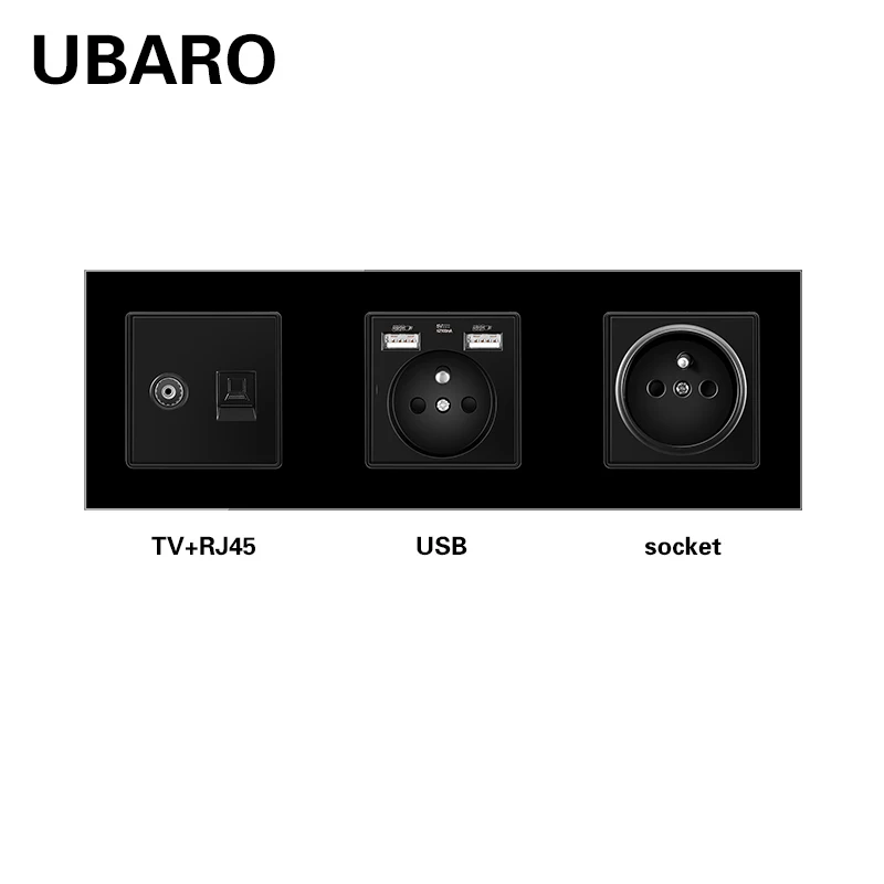 temperado tomada de parede com rj45 rj11 05