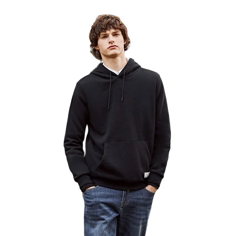 SEMIR Hoodies Men Fleece Lined Hooded Sweatshirt Pocket Cotton Pullover Hoodies Elastic Hood Ribbed Cuff sweatshirt SEMIR Hoodies Men Fleece Lined Hooded Sweatshirt Pocket Cotton Pullover Hoodies Elastic Hood Ribbed Cuff sweatshirt