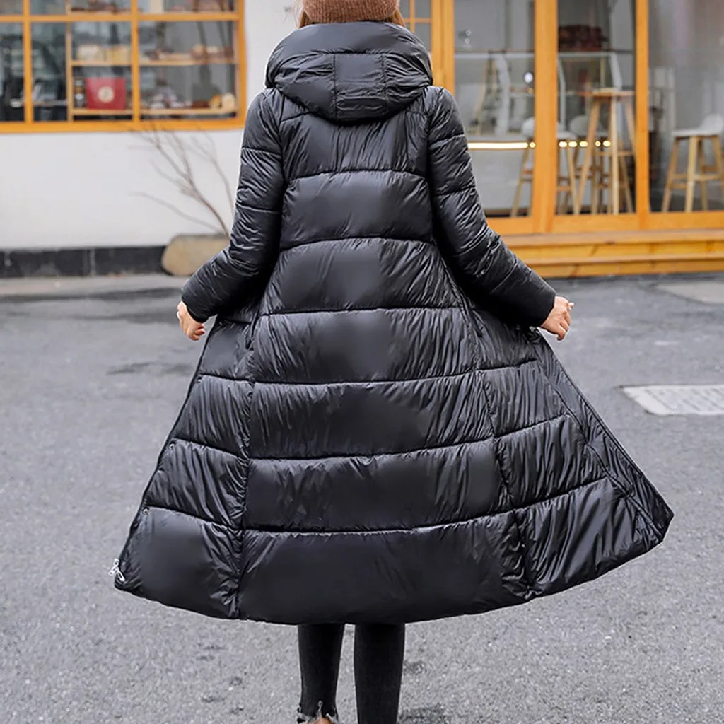New High Quality Women's Winter Jacket Simple Cuff Design Windproof Warm Female Coats Fashion Brand parka