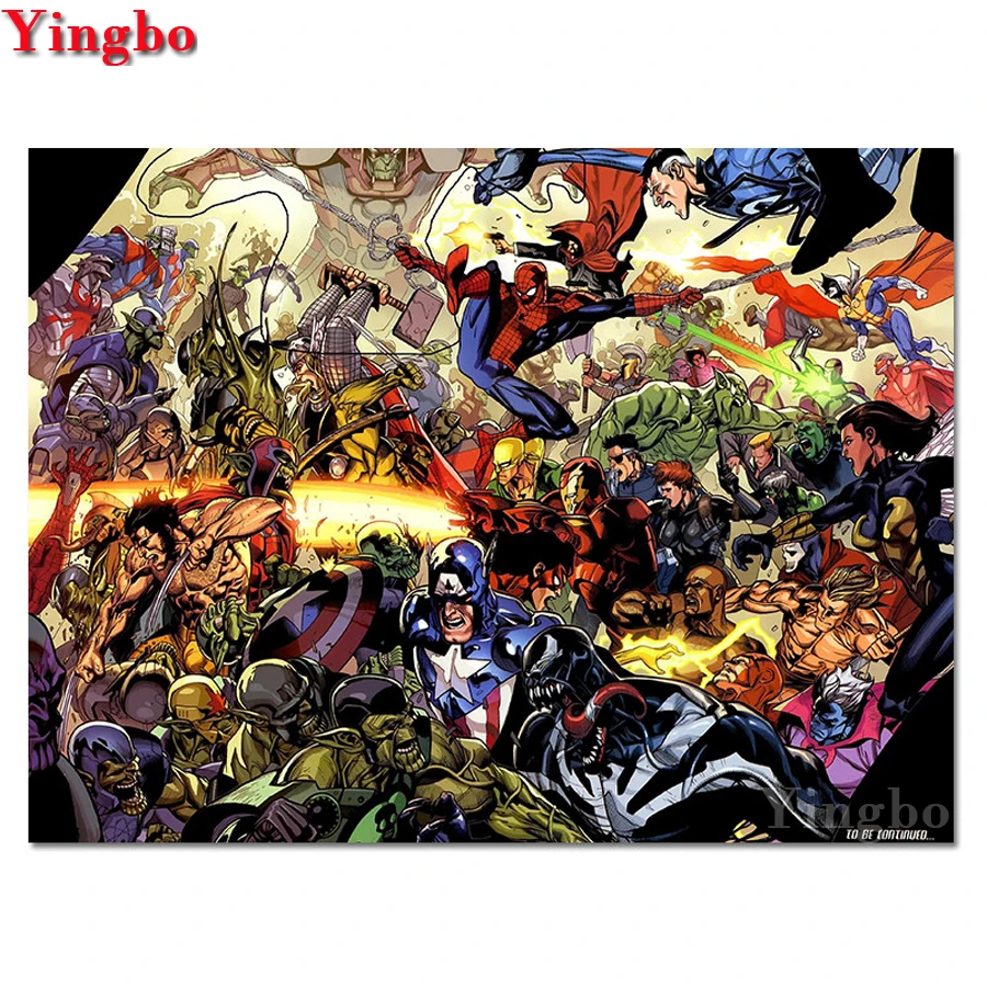 

full square diamond painting Marvel Infinity War Superhero Avengers diy 3d diamond embroidery cross stitch mosaic rhinestones