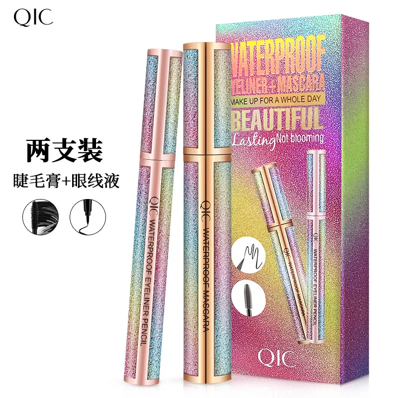Net red makeup QIC starry sky mascara set eyeliner waterproof not dizzy lasting not to take 5