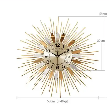 Скандинавские настенные часы из кованого железа, настенные подвесные украшения для дома, гостиной, настенные фрески, украшение, металлические настенные часы, наклейки, поделки - Цвет: style1