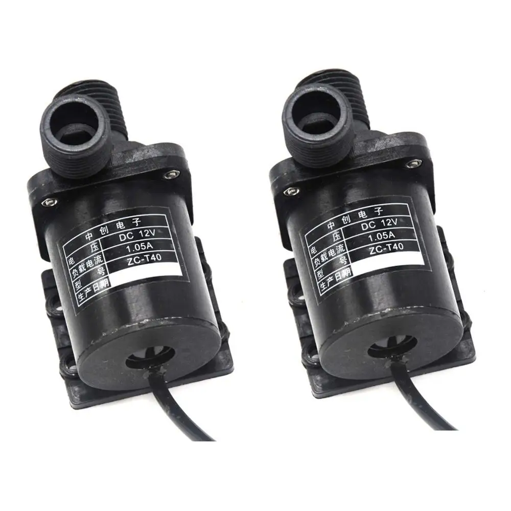 

2pcs 12V ZC-T40 DC Mini Brushless Magnetic Hot Water Pump High Temp 100 Degrees C