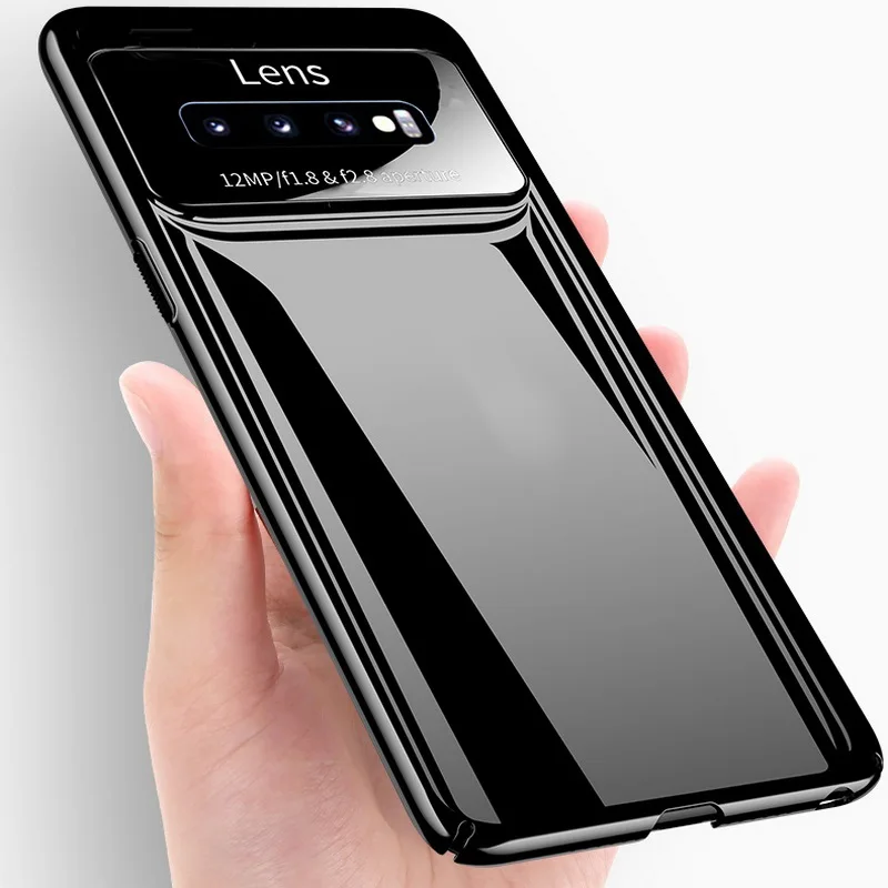 Glossy Rigid Hard Ultra Thin Plating PC Case For Samsung Galaxy S8 S9 Plus S10 5G S10E Case Smooth Back Phone Cover Case