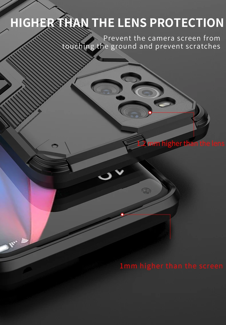 flip cases Armor Case for OPPO Find X3 Neo A53 A53S A74 A93 A94 A95 K9 F17 F19 Pro Plus+ Reno 5 5Z 6 4 Lite Shockproof Silicone Phone Cover flip phone case