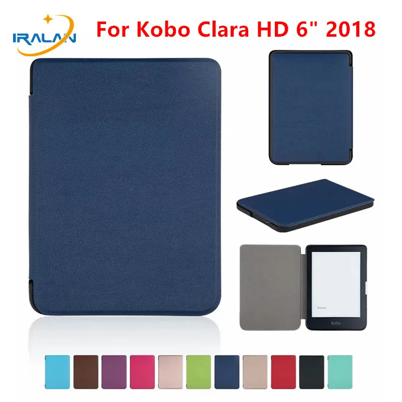 Ультратонкий чехол-подставка из искусственной кожи для Kobo Clara N249 Прозрачный HD 6 0