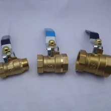 Латунный шаровой клапан, двойной внутренний шаровой клапан с резьбой, клапан управления движением DN15 DN20 DN25, 4 часа и 6 часов, 1 дюйм снаружи