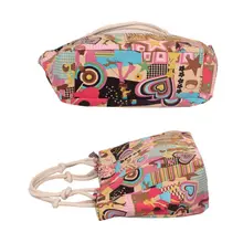 Горячая винтажная Цветочная печать волшебный стиль нейлон большая сумка эко многоразовые холщовые портативные сумки через плечо складной мешок хозяйственная сумка