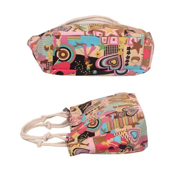 

Hot Vintage Floral Print Magic style Nylon Large Tote ECO Reusable Canvas Portable Shoulder Handbag Folding Pouch Shopping Bag