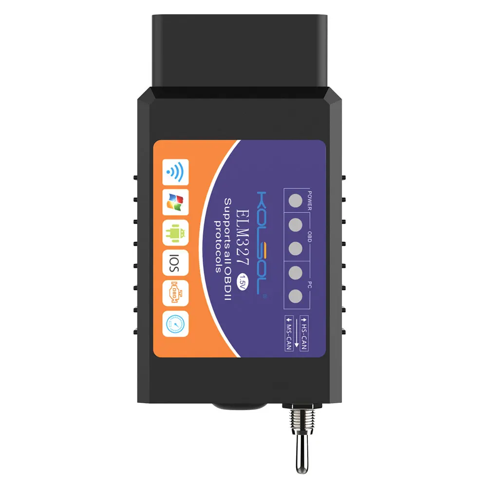 Беспроводной сканер кодов KOLSOL ELM327 для Ford ELMconfig CH340 + 25K80 чип ELM 327 V1.5 OBD2|usb elm327|elm327 ford