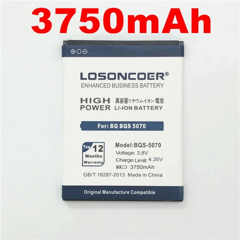 LOSONCOER 3750mAh BQS-5070 для BQ BQS 5070 Magic Nous NS 5004 сменный литий-ионный аккумулятор для телефона