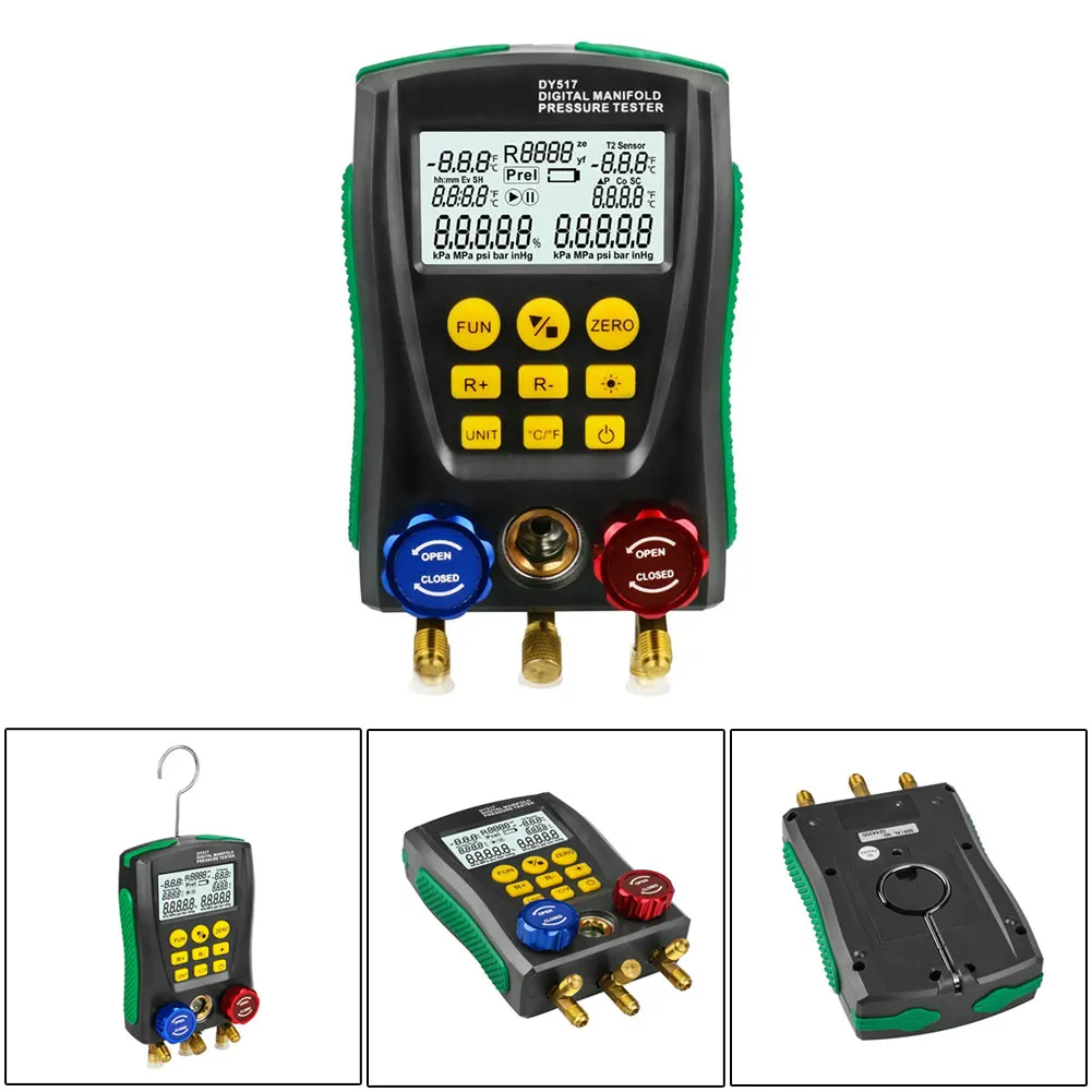 

Digital Manifold Gauge Refrigeration Pressure Tester Tool HAVC 2-Way Valve WWO66