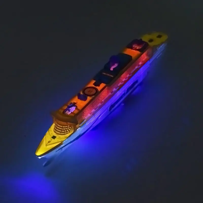 

Simulation Luxury Cruise Ship Toy Boat Model Automatic Steering Music LED Light R7RB