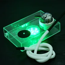 Акрил кальян narghile стеклянные цветные ПВХ прозрачный шланг удаленный многоцветной полный набор табак для кальяна чаша Чичи