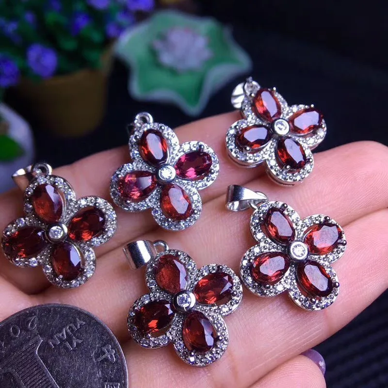 Fashion High Quality Jewelry Factory Garnet Gemstone Pendant