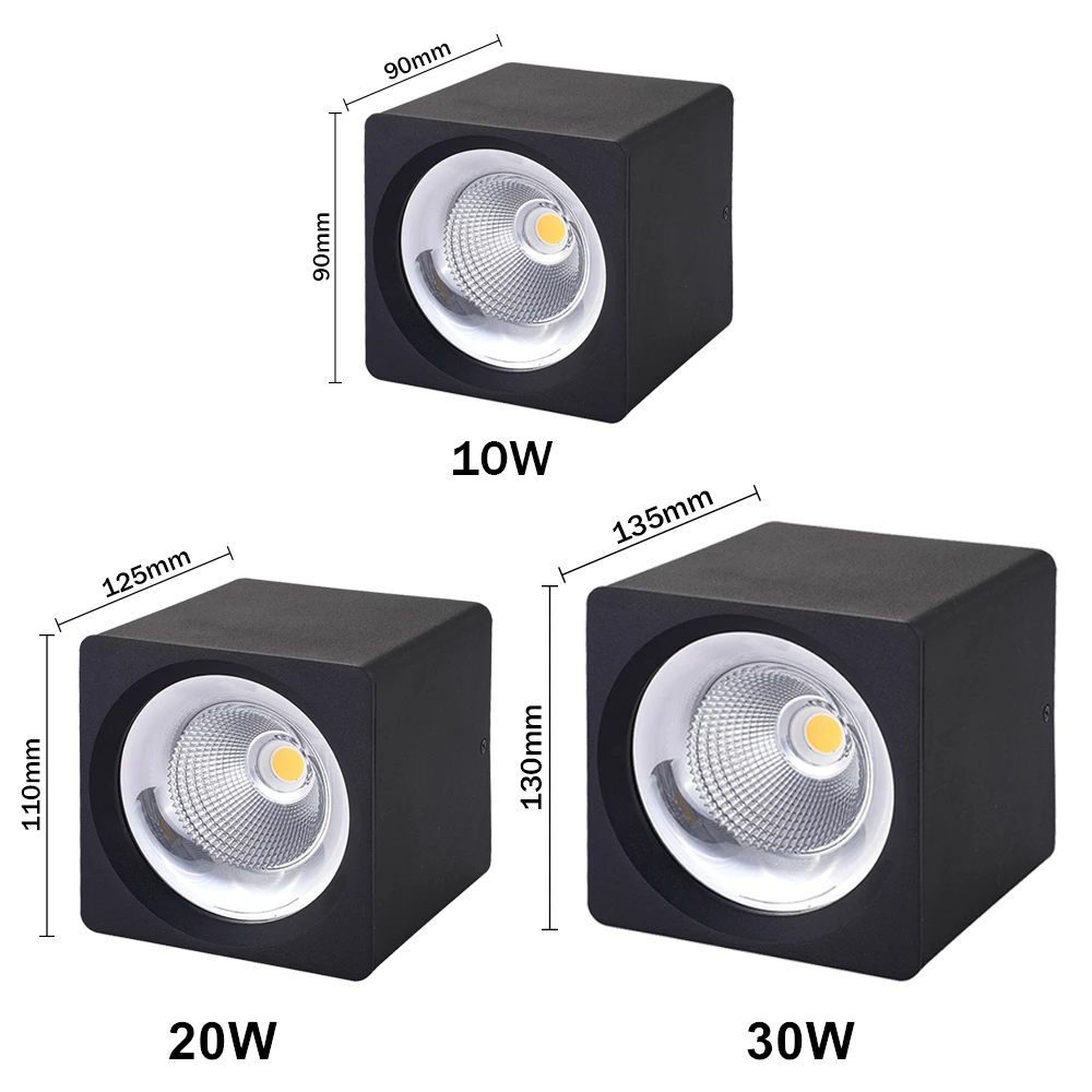  DBF Square Surface Mounted LED Ceiling Light 10W/20W/30W LED Lamp AC85-265V Ceiling Spot Light with - 4000129782549