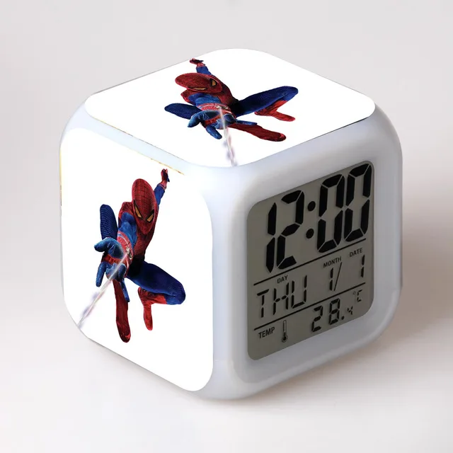 Marvel – réveil Spider-Man pour enfants, horloge numérique, en