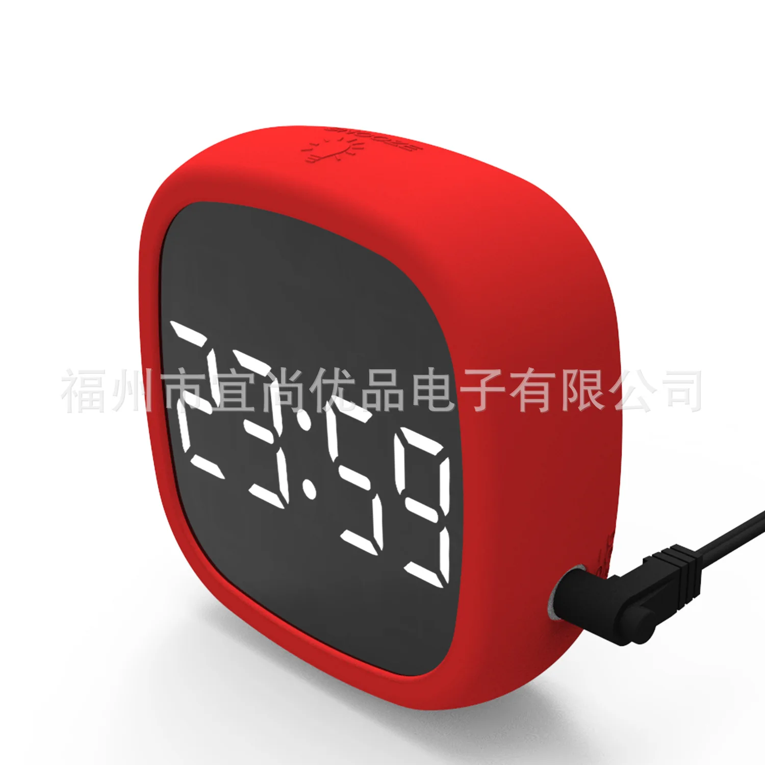 LED with Numbers Travel Snooze Alarm Clock Dimming Touch Easy to Storage Magnet Electronic Clock Big Screen Silica Gel sheng fas