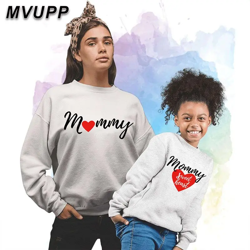 MVUPP милые рождественские свитшоты для всей семьи Одинаковая одежда мамы и дочки