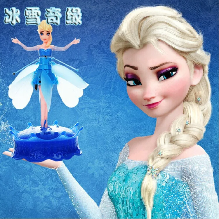 

Hot Selling Sensing Toy Flying Snow Princess Small Flying Immortal with Music Base