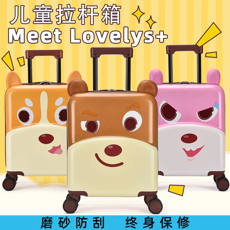 Детский Багаж 18 дюймов чемоданы на колесиках и дорожные сумки loveless Студенческая Багажная Сумка водонепроницаемая износостойкая переноска багажа