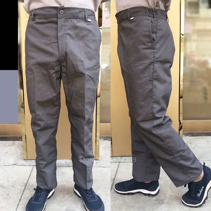 Men's Loose Chef Trousers Food Service Work Wear Stripe Kitchen Restaurant Uniform Cook Pants for Man Chef Maxi M-4XL Catering