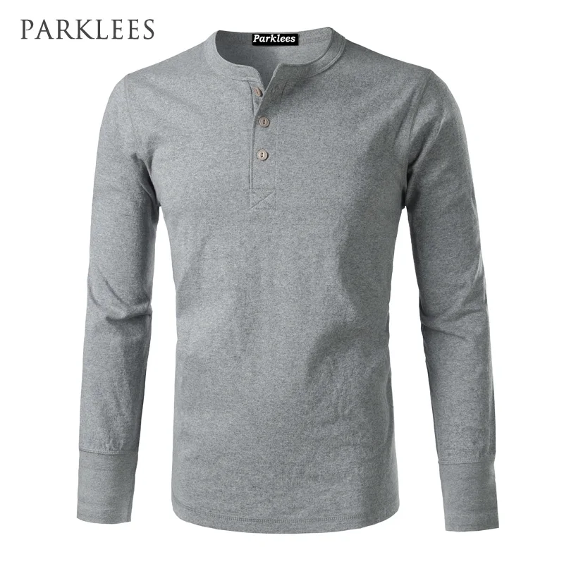 Classic American Casual Heavy Henley T 