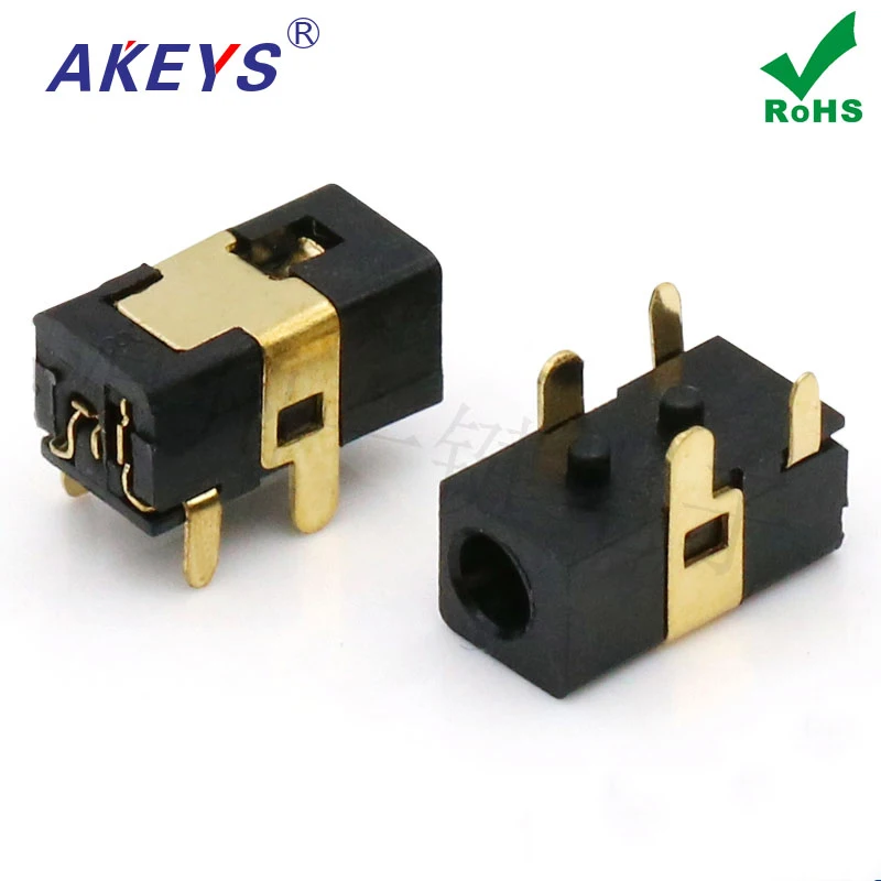 

15PCS One-button DC-103A four-legged gold-plated plate with direct insertion of positioning pole power supply audio 2.0MM