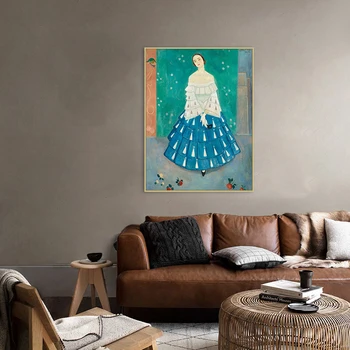 

Nordic Modern Classic Dress Woman Abstract Fashion Style Canvas Painting Art Print Poster Picture Wall Living Room Home Decor