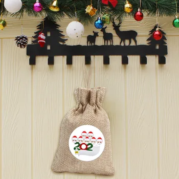 

Santa Gift Bag Candy Bag Snowflake Crisp Bag Drawstring Bag Merry 2020 Christmas Decorations For Home New Year 2021 Presents