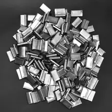 400 шт открытого типа обвязки уплотнения оцинкованное железо для 12-16 мм PP пластиковый ремень Ассортимент Набор Горячая Распродажа