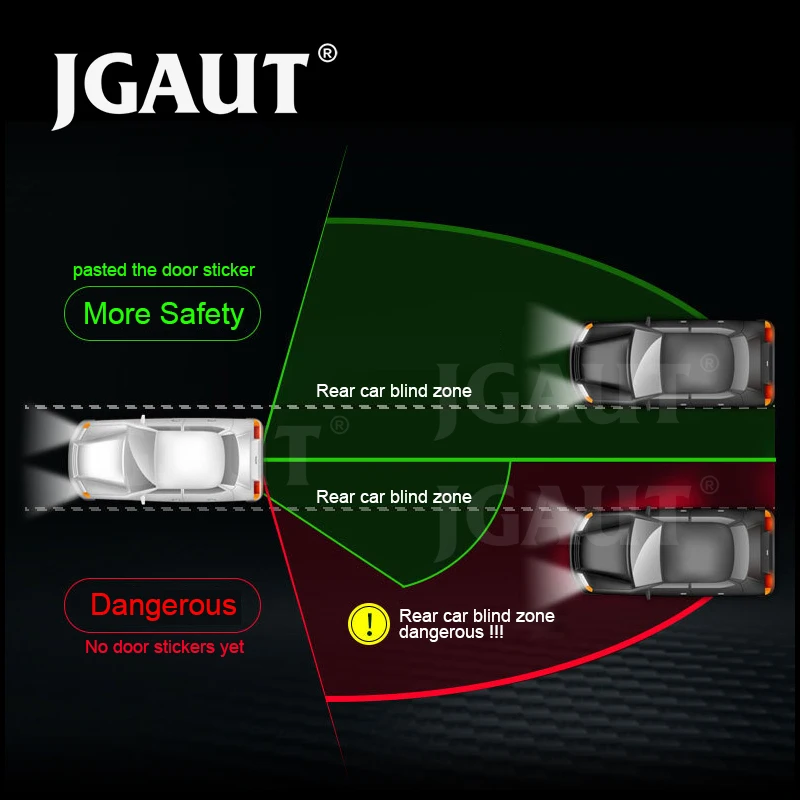 JGAUT 4 шт. само-клейкая светоотражающая лента на авто аварийный знак позади автомобиля внешние аксессуары световозвращающие Стикеры