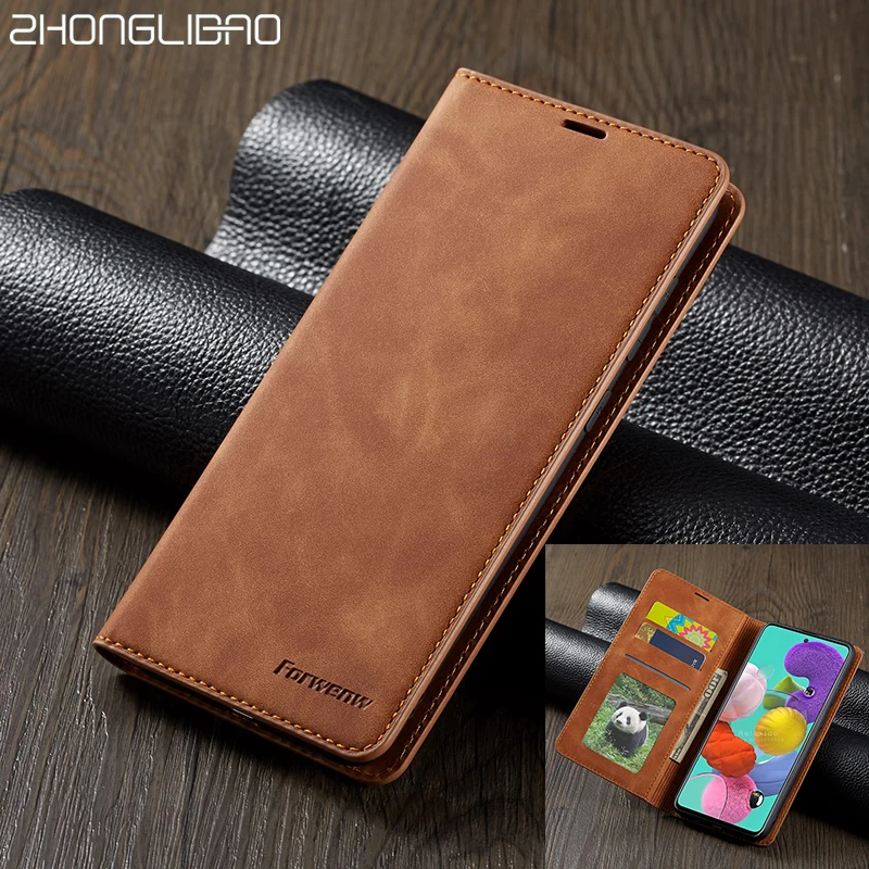 Кожаный чехол-книжка для Samsung galaxy S8 s9 S10 E S20 ultra Plus A21 A51 A71 A81 A91 A01 A30 A50s A50 A60 A70
