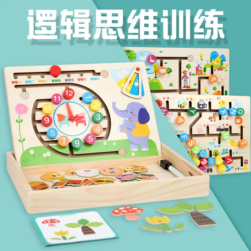 

Children'S Educational with Numbers Animal Clock Moving Position Toy Multi-functional Logical Thinking Training Parent And Child