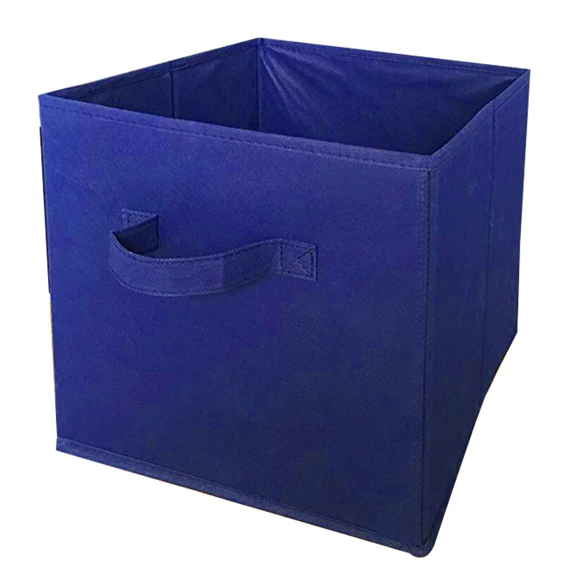 

ELEG-Foldable Cloth Storage Square Basket Bins Organizer Containers Drawers, 1 Pack, Blue