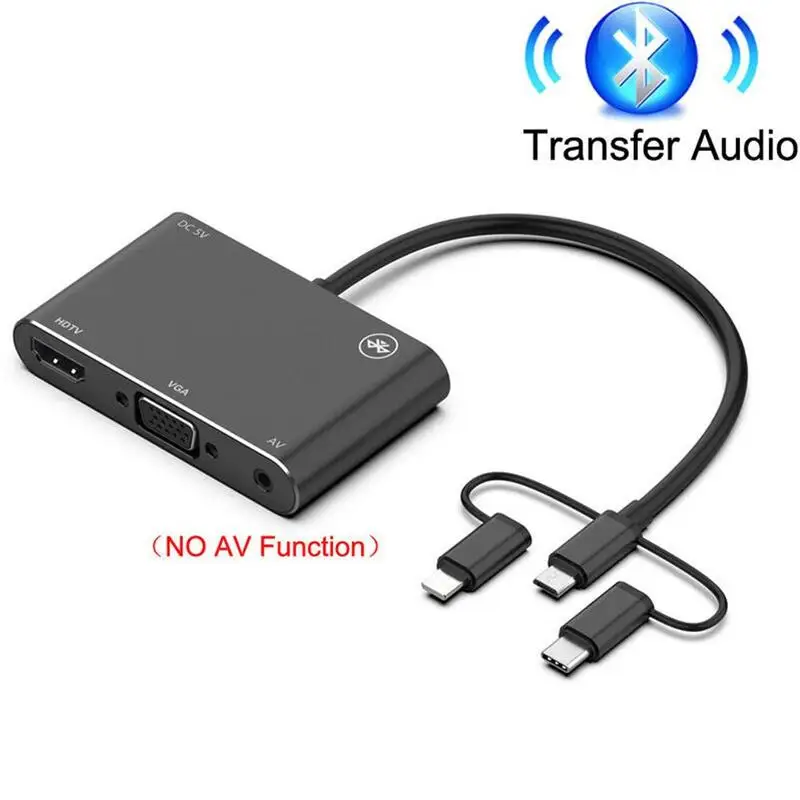 USB C HDMI кабель type C к HDMI VGA Кабель-адаптер HDMI конвертер Micro USB C адаптер для IOS Android ноутбук samsung huawei P30