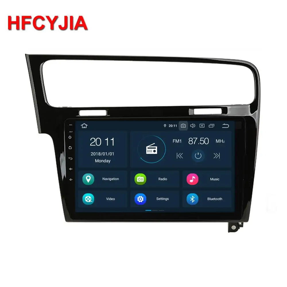 

HFCYJIA PX6 Android 9.0 Car Head Unit GPS Navi For VW GOLF 7 2013-2017 Radio RDS BT Mirror Screen DSP IPS 4+64G RAM WIFI OBD DVR