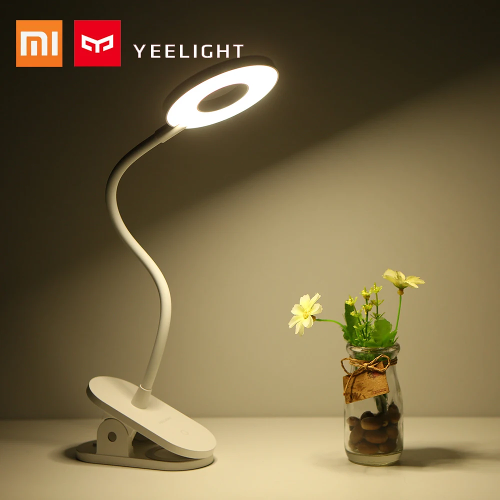 Yeelight Clip-on Table Lamp Cordless Led Desk Lamp Portable Touching Control 3 Brightness Level Eye Protect Light For Xiaomi