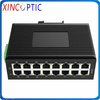 

16*10/100Base-T or 16*10/100/1000Base-T Industrial Switch,IP40 Industrial Ethernet Switch Gigabit 16Port RJ45 Mini PoE Switch
