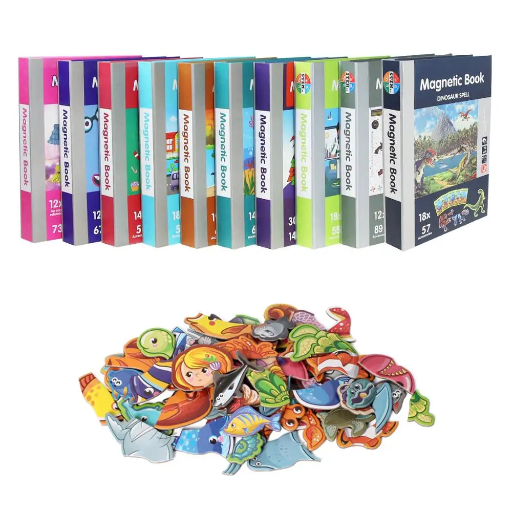 Детская интеллектуальная Магнитная книга Coolplay 3D головоломки игра для обучения