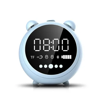 

Mirror Alarm Clock Bluetooth Speaker Alarm Clock Time Display Brightness Adjustment Tws Connection Stereo Night Light Speaker