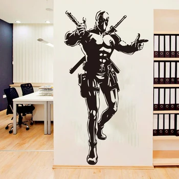 

Deadpool Marvel Superhero Children's Room Decor Wall Decal Wall Art Sticker Kids Boys Bedroom Removable Cartoon 3004