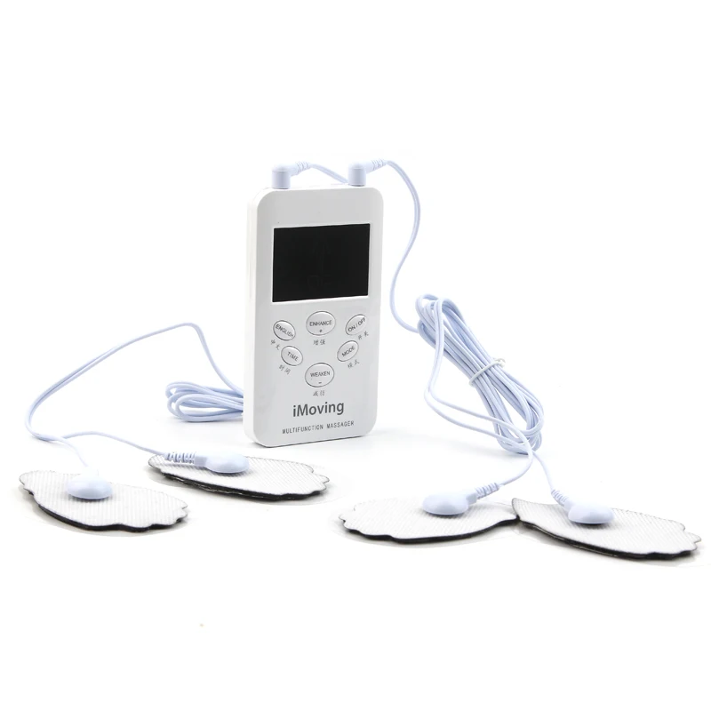 Color Screen Massage 8 Modes Digital Instrument Meridian Acupuncture  Double Output Pulse Stimulator Massager Electric